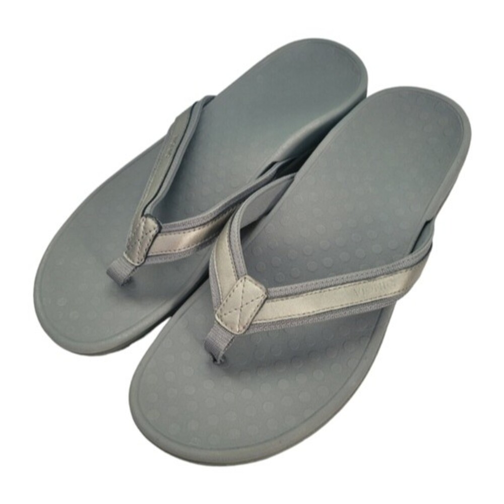 Vionic Tide II Gray/Silver Sandals Flip Flop Size Women's 12 Orthopedic